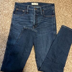 Madewell Slim High-Rise Jeans in Dark Indigo Blue